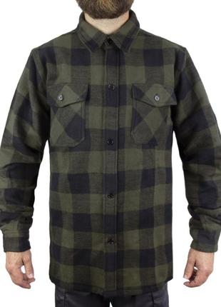 Рубашка фланелевая sturm mil-tec flannel shirt l black