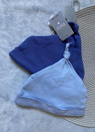 Комплект шапка 2 шт на хлопчика 6-12 місяців