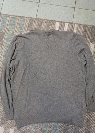 Свитер мужской, пуловер большой размер, кофта итальянская в ромбы