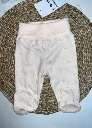 Ползунки набор 2 шт для девочки от бренда 5.10.15 56 см 68 см 0-1 мес 3-6 мес