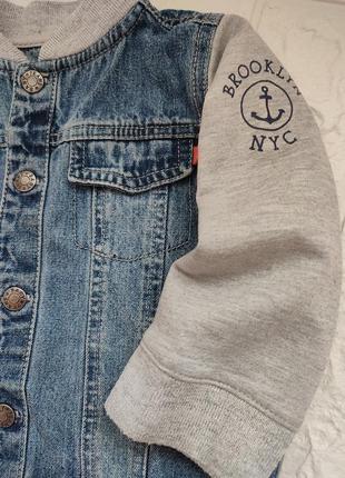 Класнючая джинсовая куртка,  кофта, джинсовка, бомпер 1,5-3 года4 фото