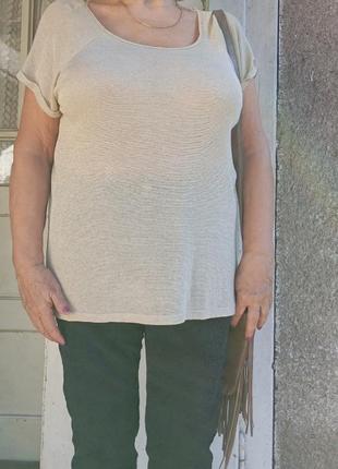 Блуза з люріксом бежева papaya wekend