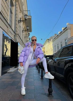 Теплий зимовий дутий пуховик з капюшоном, жіноча дута куртка пуховик на зиму, пуховик жіночий зима, м4658 фото