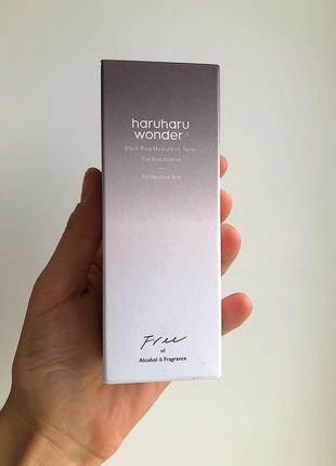 Тонер з чорним рисом для чутливої шкіри без запаху haruharu wonder black rice hyaluronic toner for sensitive skin, 150 ml , харухару, тонік