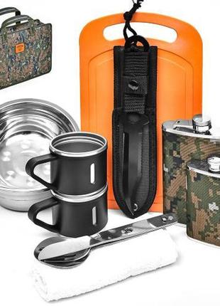 Набір туристичний для мисливця/рибалки "ukraine" 12пр/наб у камуфляжному кейсі