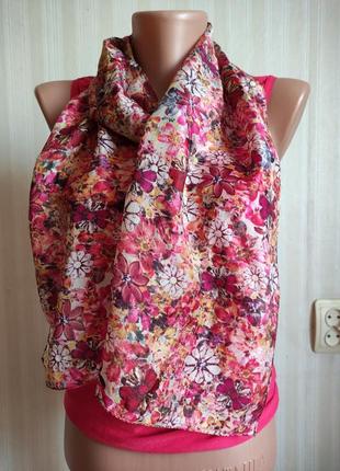 Шаллик шелк, на шею или на сумку, шарф шелковый