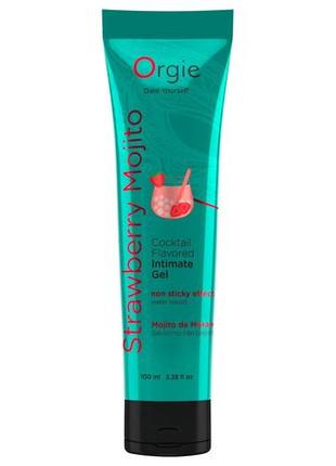 Оральный интим гель orgie cocktail strawberry mojito 100 мл