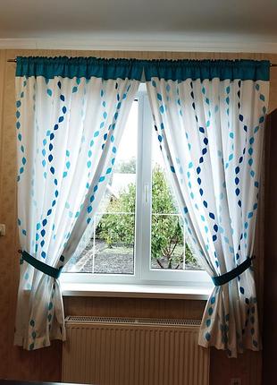 Шторы готовый комплект с подхватами