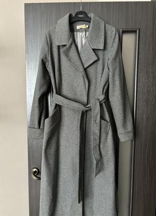 Пальто длинное, серое, демисезон!