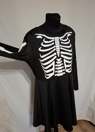 Сукня з імітацією скелета в готичному стилі готика панк аніме косплей5 фото