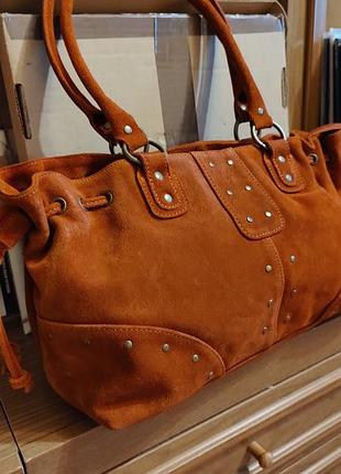 Замшева сумка жіноча сумка шкіряна замш