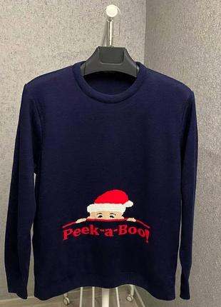 Синій светр від бренда boohoo man