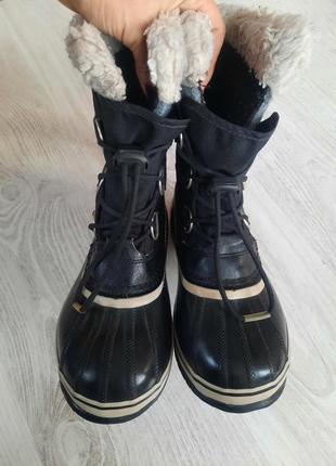 Зимние непромокаемые сапоги чоботи с валенком sorel waterproof