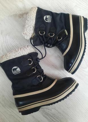 Зимние непромокаемые сапоги чоботи с валенком sorel waterproof