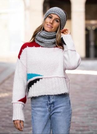 Свитер zara шерсть бленд