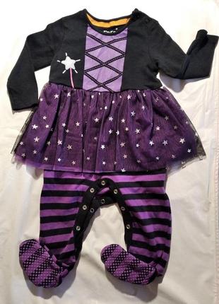 Платье-человечек, костюм ведьмочки на halloween