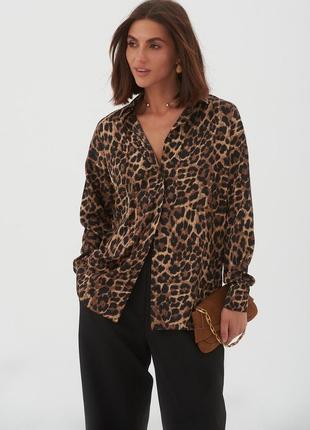 Сорочка із шовку "армані" з трендовим принтом.