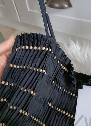 Платье с бусинaми отод zara, размер xs