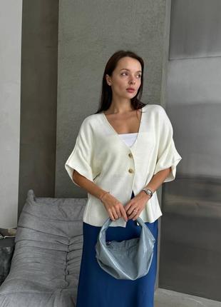Кардиган з коротким рукавом на ґудзиках