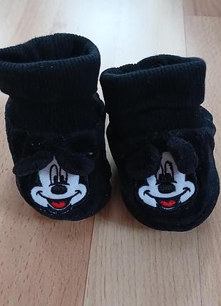 Махрові теплі пінетки мікі маус disney