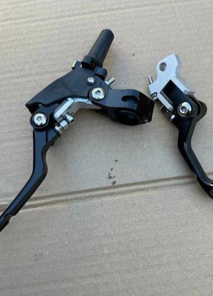 Ричаги сцепления тормоза неломайки, откидние ричаги на мотоцикл, курки неломайки на мотоцикл, ендуро, крос