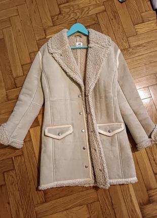 Натуральная дубленка h&m