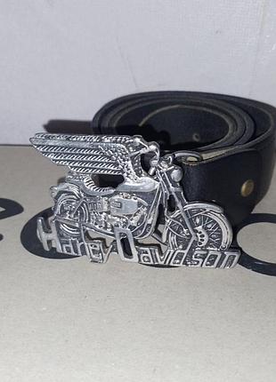 Harley davidson металлическая оригинальная пряжка,пояс,ремень кожаный,мото пояс из англии,винтаж