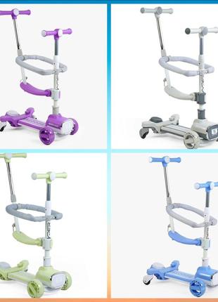 Самокат 5в1, музичний, українська мова фіолетовий