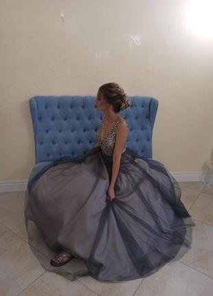 Вечернее/выпускное платье jovani сша кристаллы swarovski, размер 4 s/m