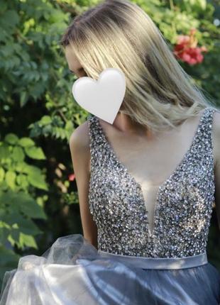Вечернее/выпускное платье jovani сша кристаллы swarovski, размер 4 s/m3 фото