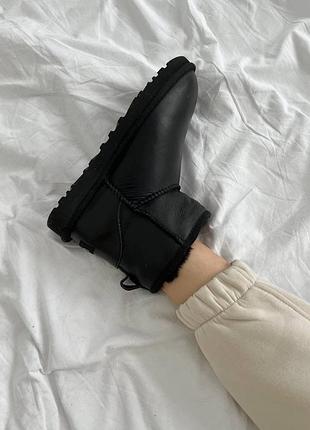 Ugg mini black premiun leather 6