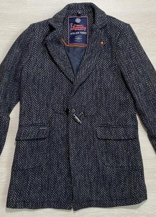Фірмове демі пальто superdry, l, середня довжина