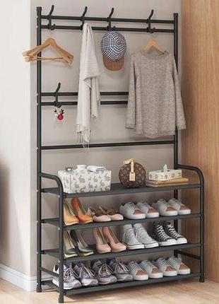 Вішалка-стійка з полицями для взуття 170*80*25.5см