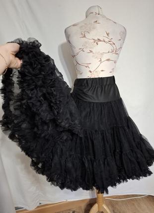 Подъюпник нижняя юбка пышная в готическом стиле готика панк аниме лолита ретро поп7 фото