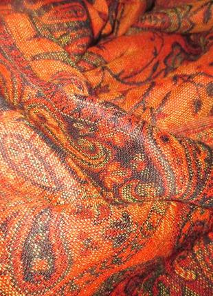 Двухсторонний узорный палантин,185на70см