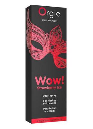 Спрей для возбуждения с охлаждающим эффектом wow! strawberry ice bucal spray