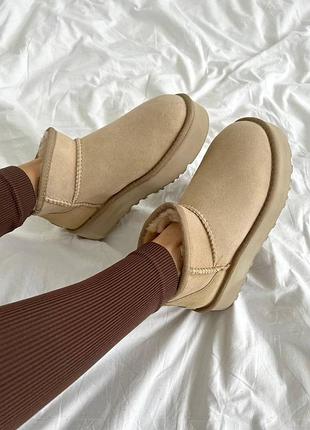 Ugg classic ultra mini platform beige premium 3