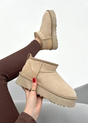 Ugg classic ultra mini platform beige premium 2