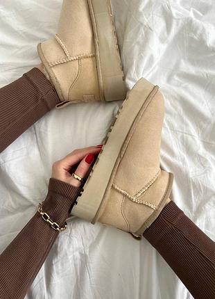 Ugg classic ultra mini platform beige premium 5