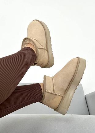 Ugg classic ultra mini platform beige premium 8