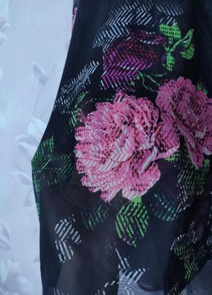 Рубашка блуза цветочный принт3 фото