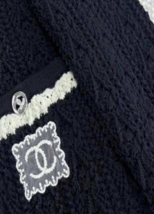 Кардиган в стилі chanel Sortija вязка чорний4 фото