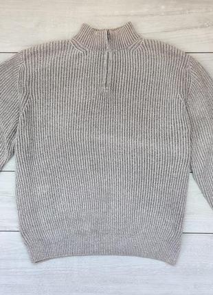 Якісний базовий великий светр з високою горловиною котон 33% з кашеміром