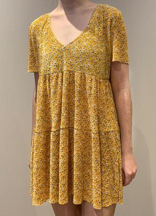 Сукня міні жовта pull&bear