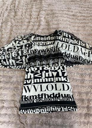 Блузка літери принт с-м