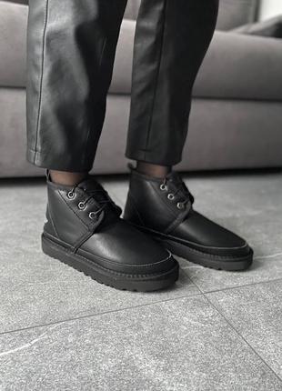 Мужские ugg neumel leather black v / smb