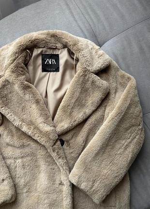 Очень стильная, новинка шубка из искусственного меха zara🖤