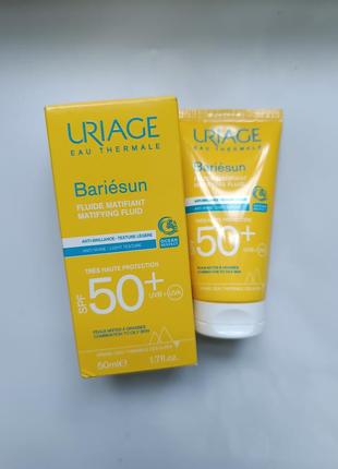 Uriage bariésun matifying fluid spf 50+ матуючий флюїд із зволожуючим ефектом spf 50