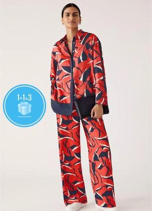 Атласная оверсайз рубашка m&s