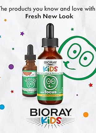 Bioray, kids, ndf focus, добавка для підтримки уваги у дітей, цитрусовий смак, 120 мл (4 рідк. унції